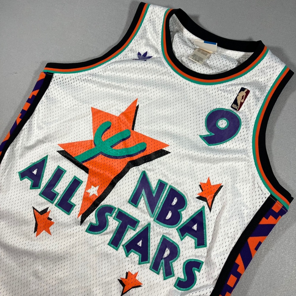 Vtg Adidas Dan Majerle 1995 NBA All Stars Phoenix Jersey Men L White Embroidered